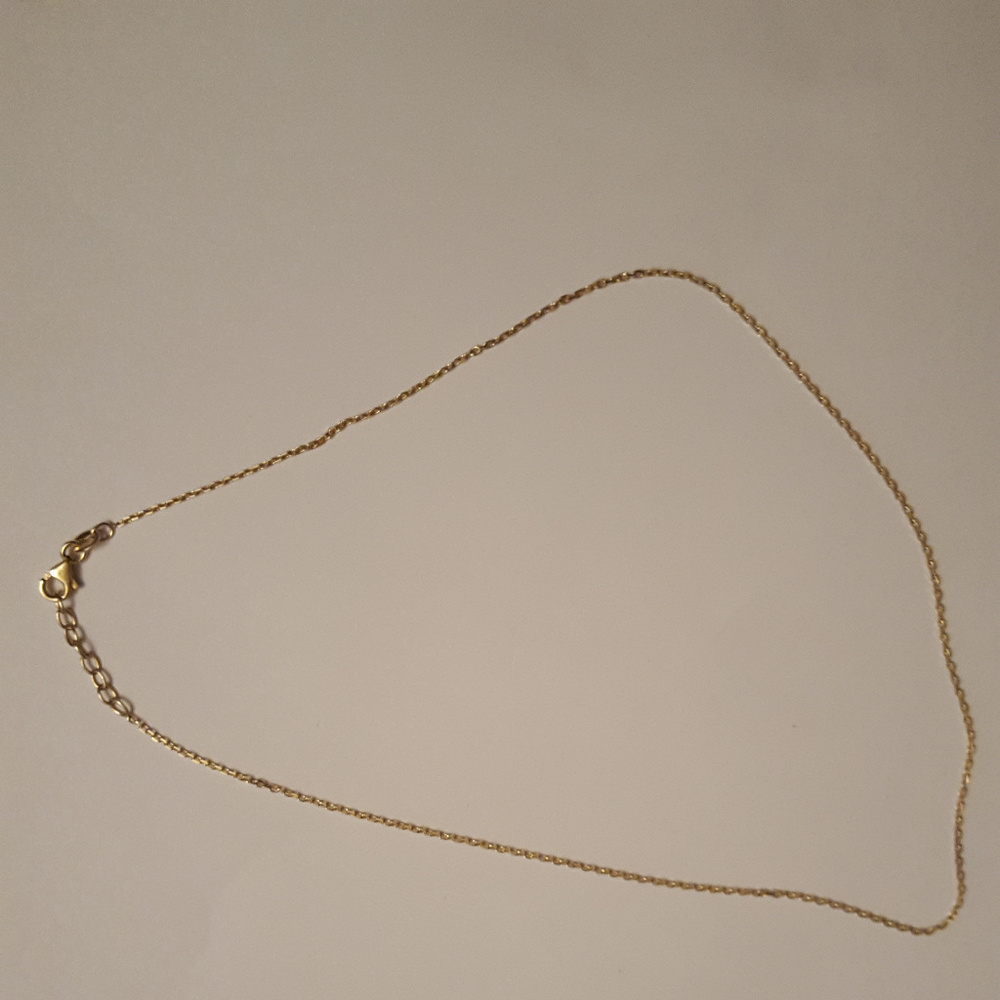 Beautifully Designed 16 Inch .925 Yellow Silver